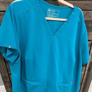Figs Women's Scrub Top in Teal